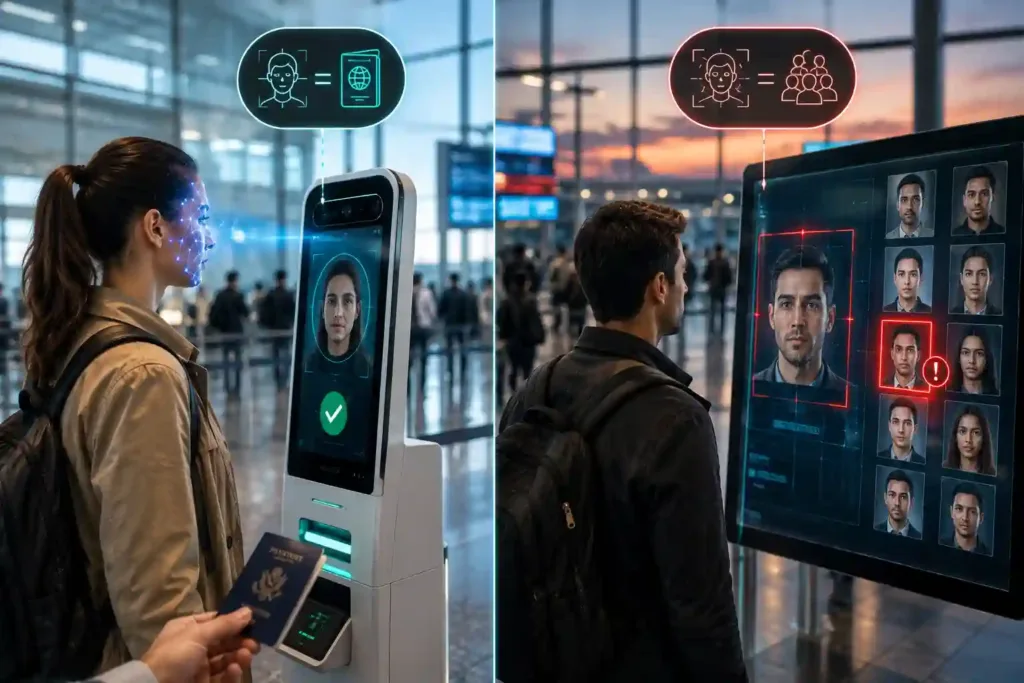 One-to-One Verification vs. One-to-Many Identification 