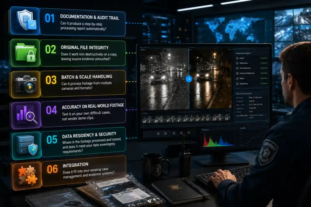 diagram of Forensic Video Enhancement Software