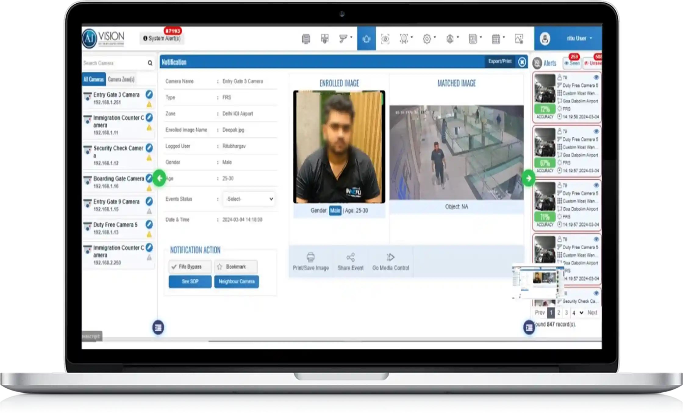 ai vision Facial Recognition system & Crowd Analysis