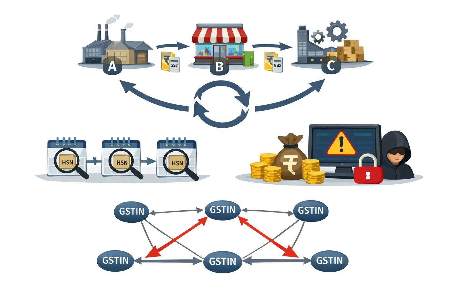 Tracing ITC movement across multiple GSTINs