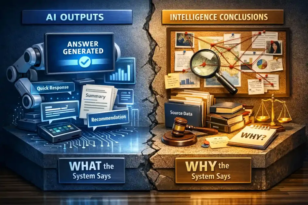 The Difference Between AI Outputs and Intelligence Conclusions