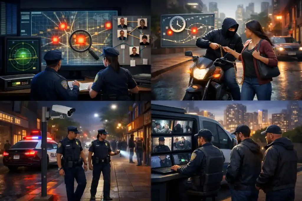 Concrete operational examples demonstrate how predictive policing