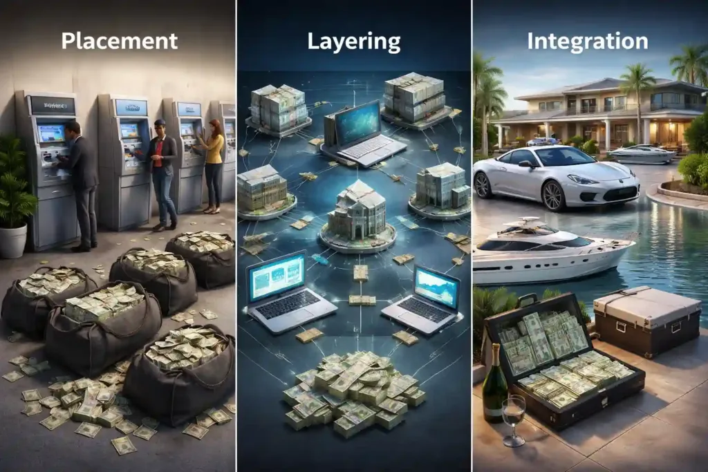 The Three Layers Smurfing Operates Across