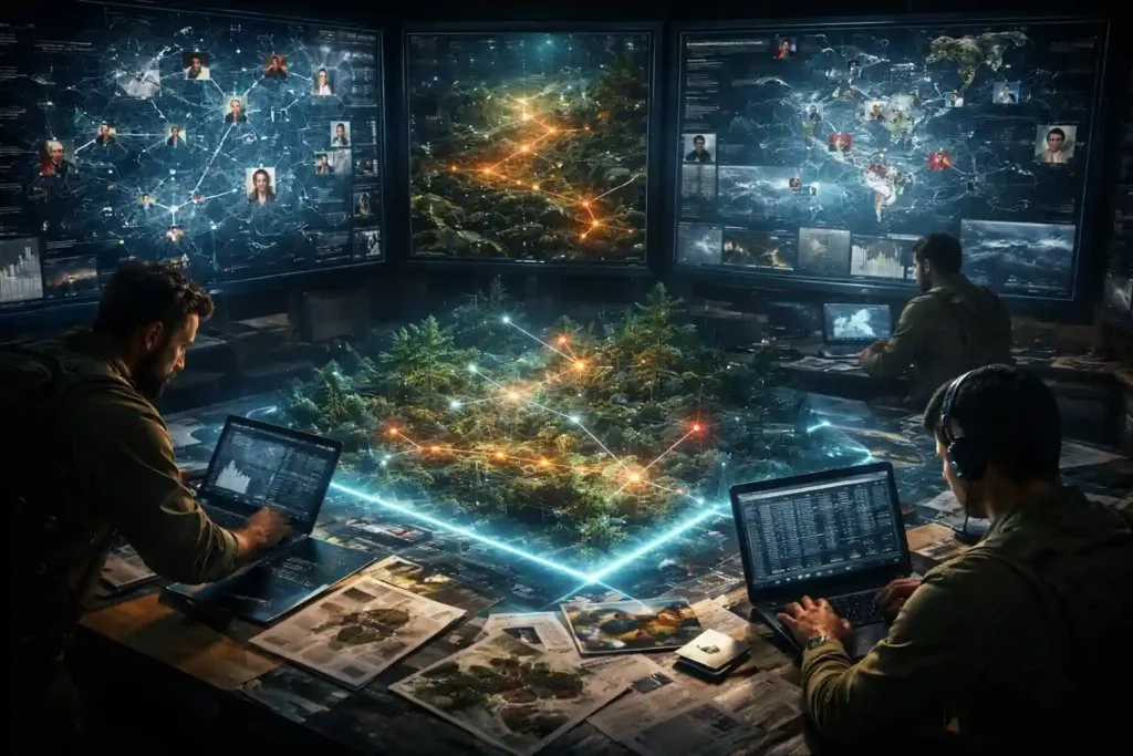 Instead of isolated analysis, investigators deployed multi-dimensional intelligence correlation: