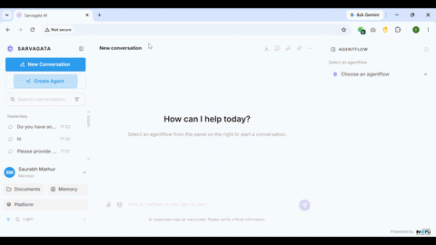 Sarvagata Agentic AI capability to creating Agents That Think, Plan, and Execute