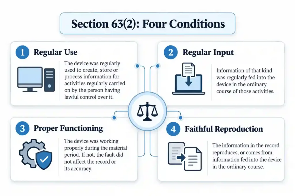 Diagram of four conditions in Section 63(2)