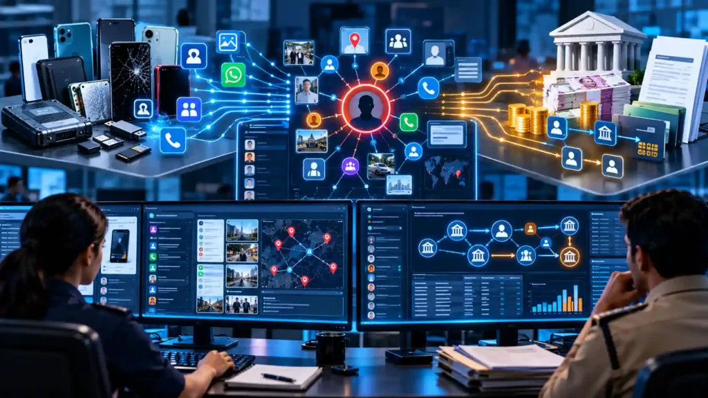 Connecting seized-device and bank data