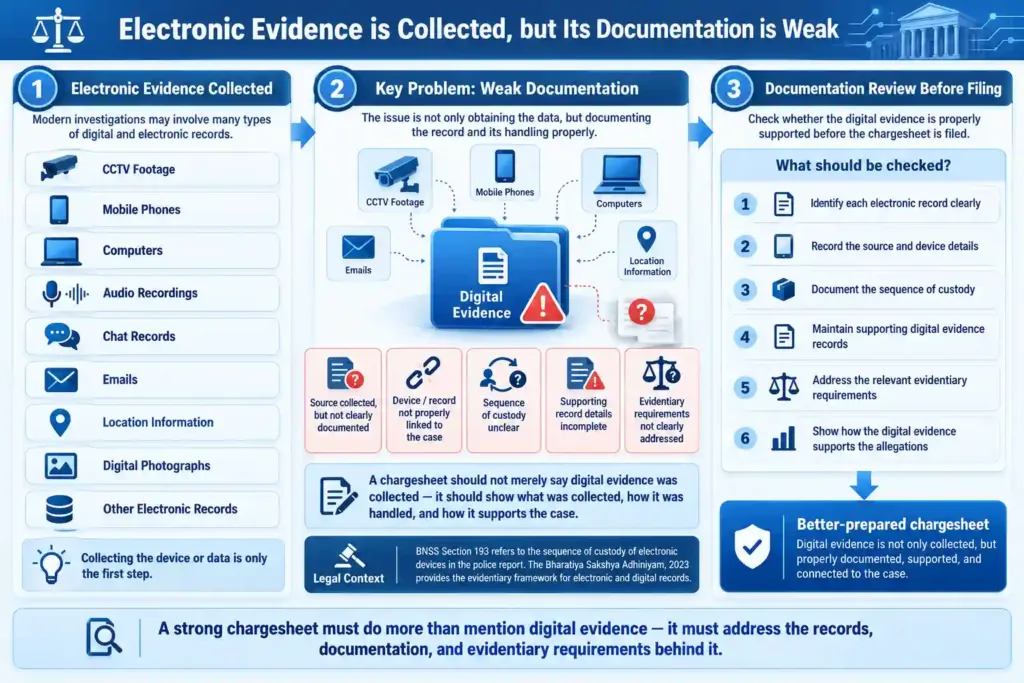 Diagram of Electronic Evidence is Collected, but Its Documentation is Weak